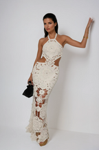 Camille | Robe Maxi d'Été en Crochet Tendance Élégant