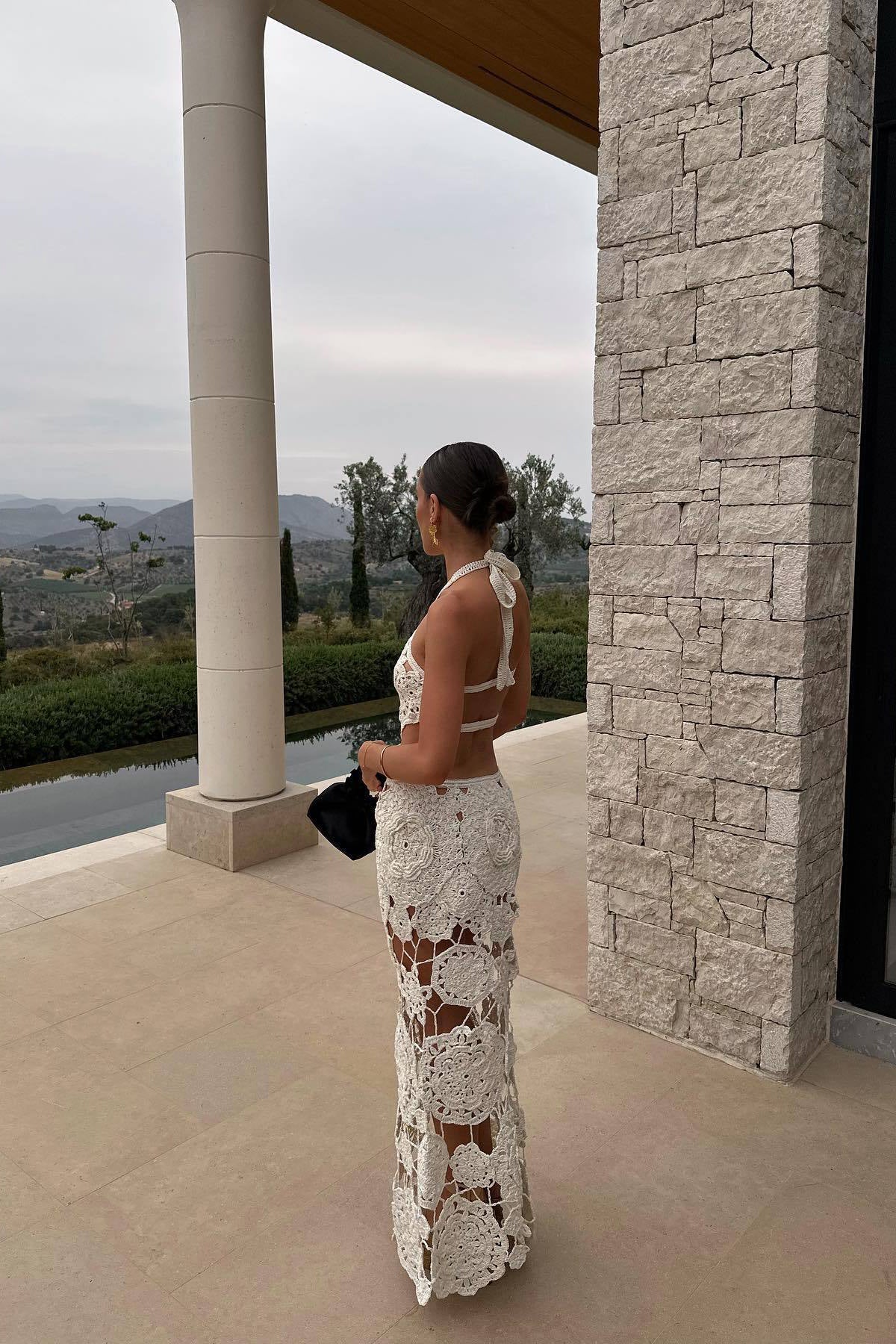 Camille | Robe Maxi d'Été en Crochet Tendance Élégant