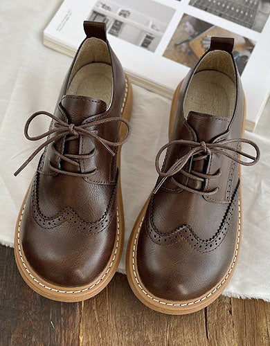 Aurore - Chaussures Oxford Bout Carré Large Femme