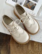 Aurore - Chaussures Oxford Bout Carré Large Femme – Ivoire