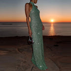 Emma | Robe Maxi Sequins Chic Élégante