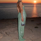 Emma | Robe Maxi Sequins Chic Élégante