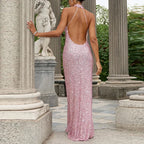 Emma | Robe Maxi Sequins Chic Élégante