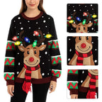 Claire | Pull lumineux de Noël Tendance Éclatant