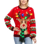 Claire | Pull lumineux de Noël Tendance Éclatant