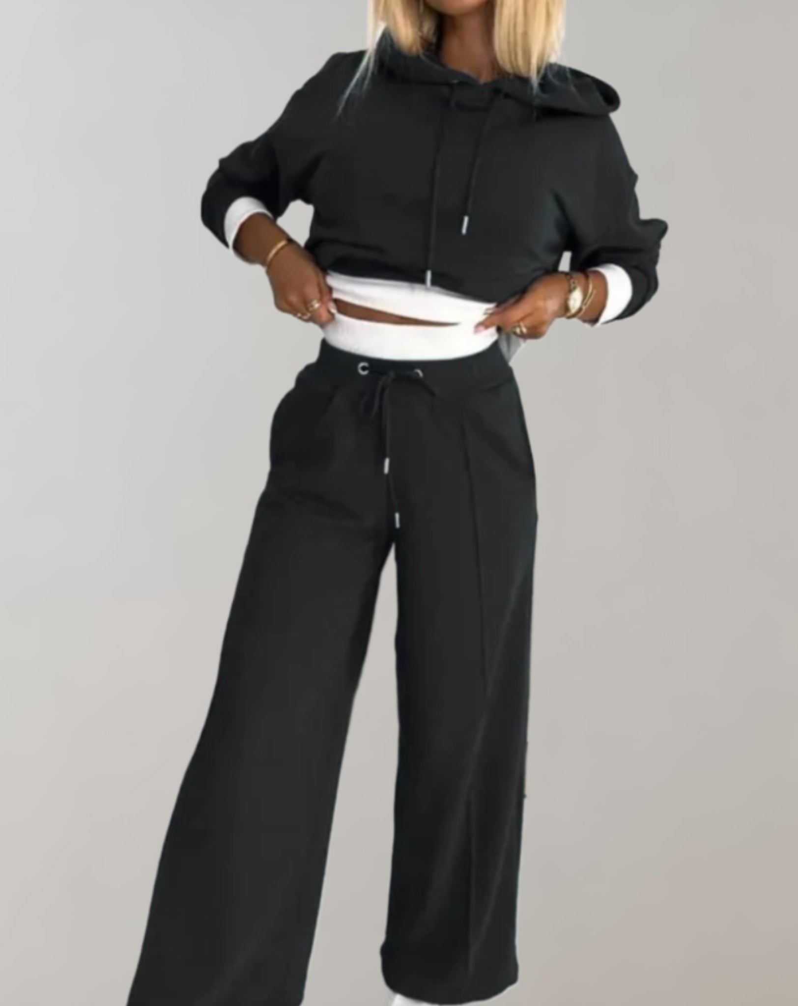 Ensemble de Survêtement Tendance à Jambes Larges