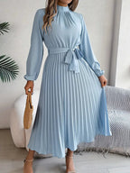 Camille | Robe Midi Plissée Chic Élégante