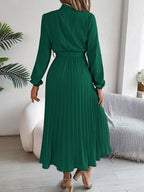 Camille | Robe Midi Plissée Chic Élégante