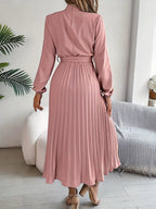 Camille | Robe Midi Plissée Chic Élégante