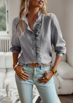 Camille | Haut à Manches Coton Tendance Élégant