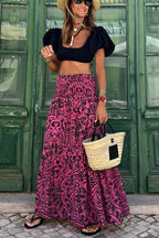 Jupe Maxi Bohème à Imprimé Floral Tendance