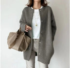 Camille | Cardigan Oversize Tricot Printanier Élégant