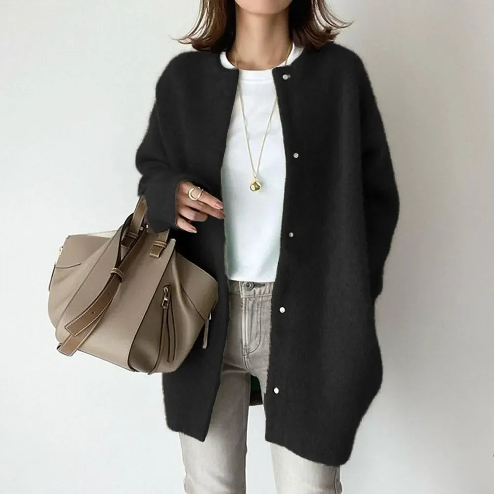 Camille | Cardigan Oversize Tricot Printanier Élégant