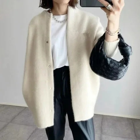 Camille | Cardigan Oversize Tricot Printanier Élégant