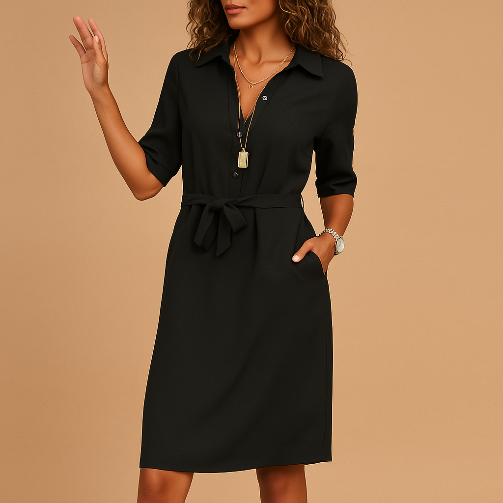 Élise | Robe Midi de Travail Tendance Effortless