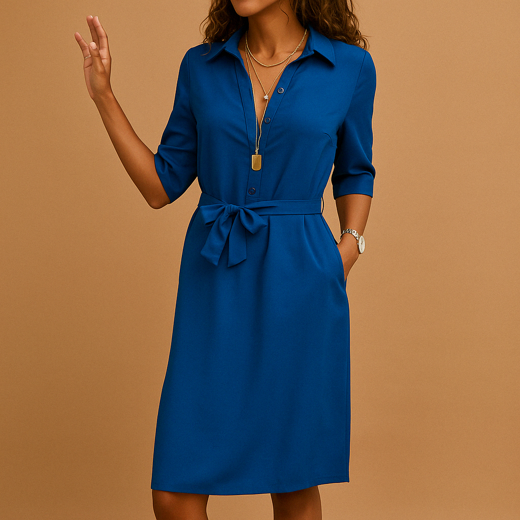 Élise | Robe Midi de Travail Tendance Effortless