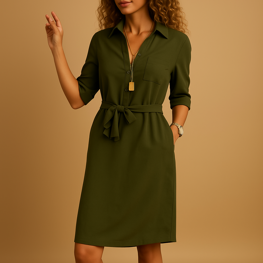 Élise | Robe Midi de Travail Tendance Effortless