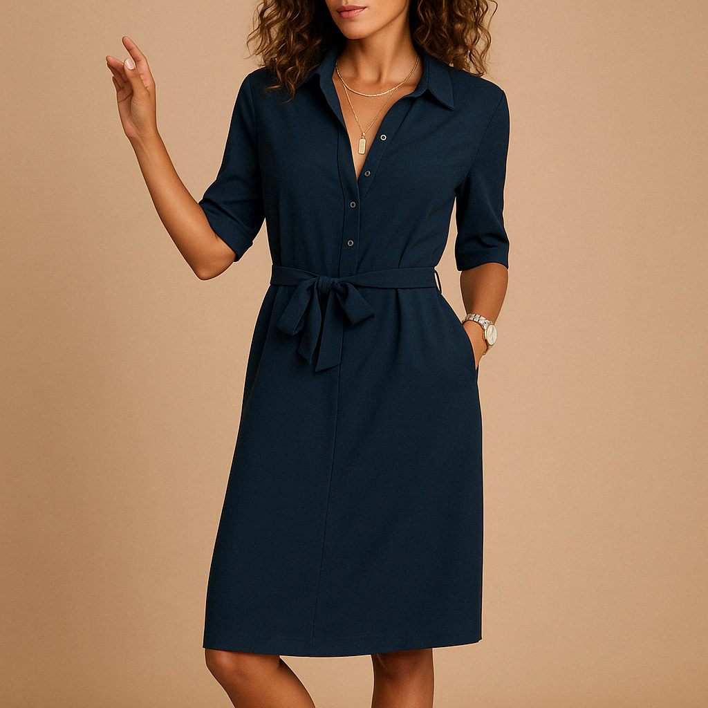 Élise | Robe Midi de Travail Tendance Effortless