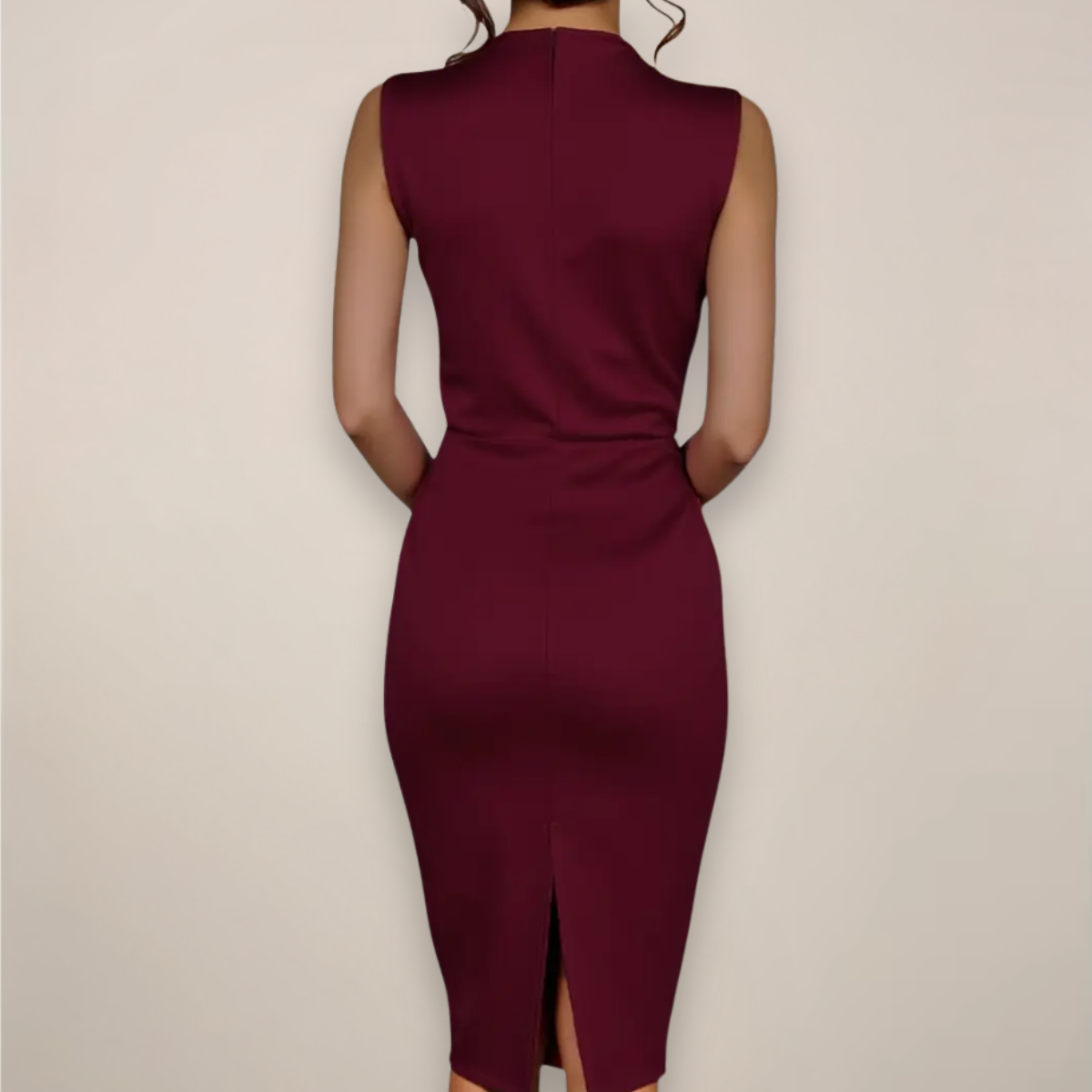 Camille | Robe Cocktail Midi Ajustée Tendance Élégante