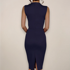 Camille | Robe Cocktail Midi Ajustée Tendance Élégante