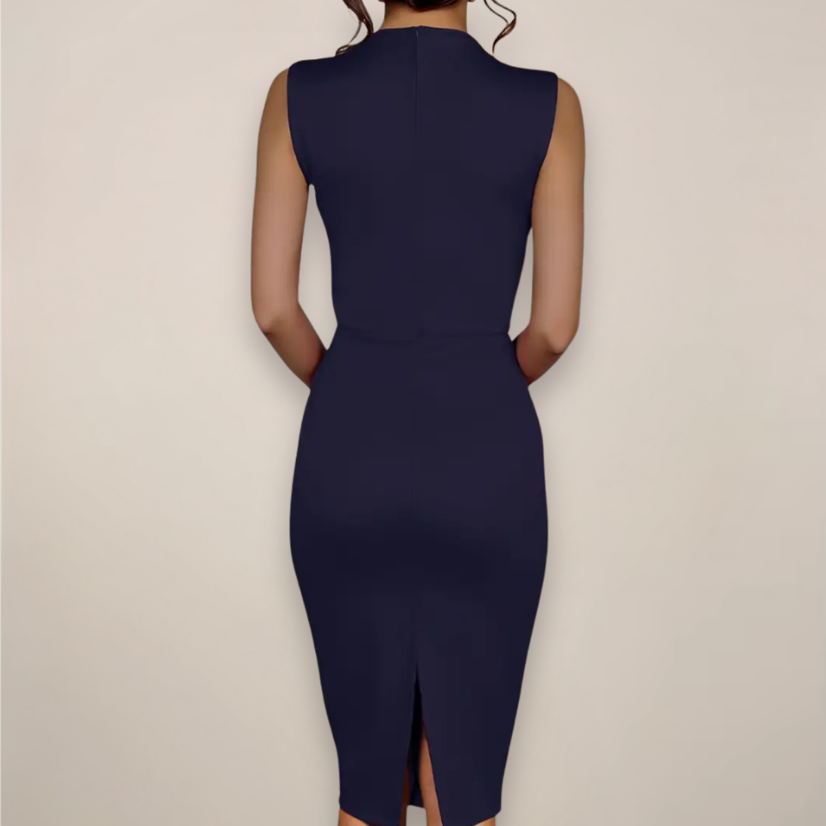 Camille | Robe Cocktail Midi Ajustée Tendance Élégante
