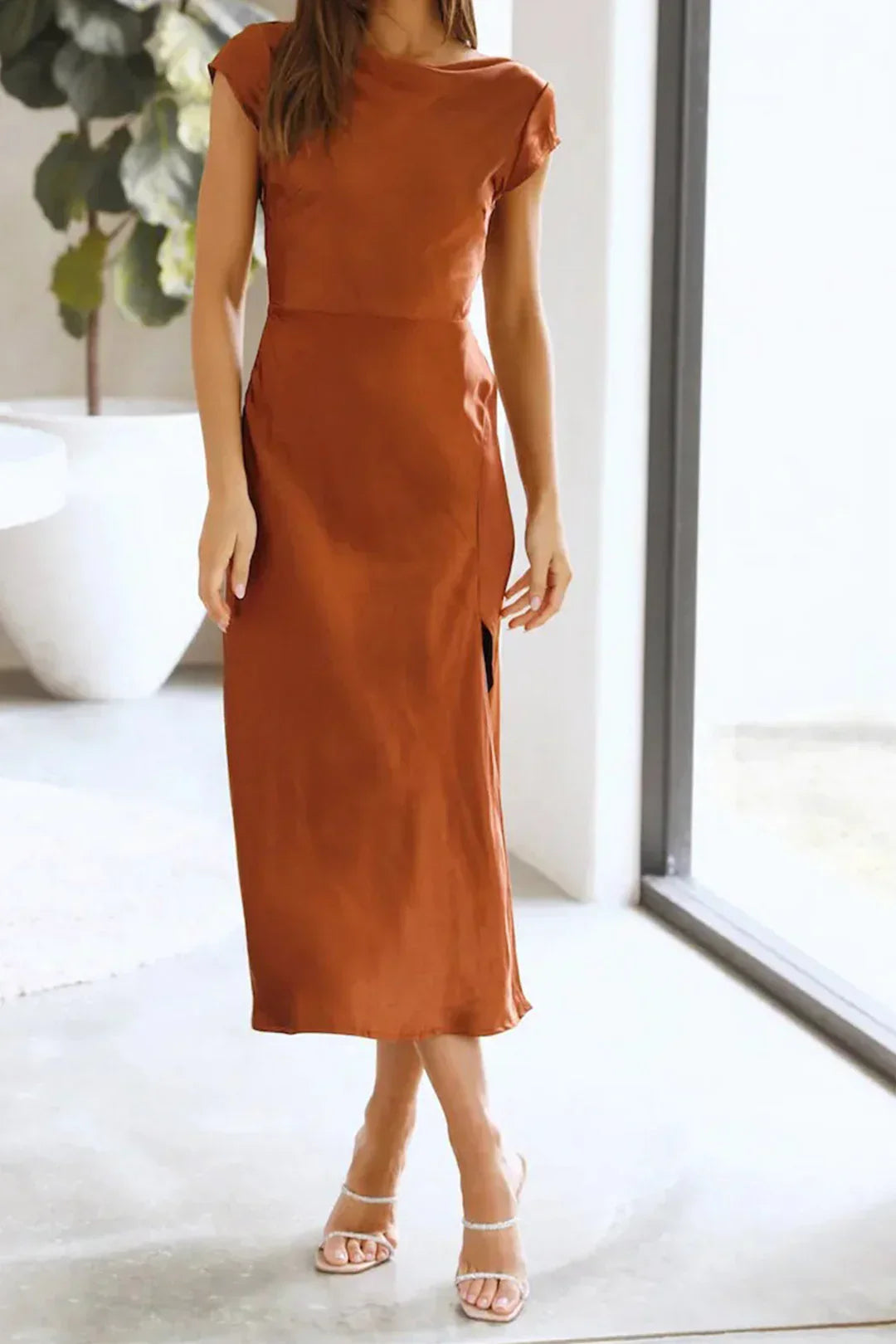 Camille | Robe Midi Cocktail Formelle Tendance Élégante