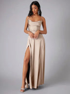 Chloé | Robe Maxi de Soirée Fluide Élégante