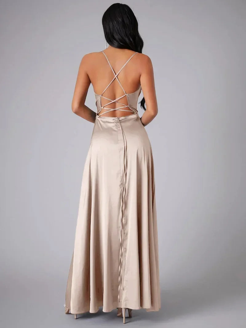 Chloé | Robe Maxi de Soirée Fluide Élégante