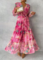 Claire | Robe Maxi Évasée Florale Tendance Été Élégant