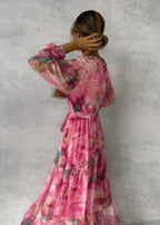 Claire | Robe Maxi Évasée Florale Tendance Été Élégant