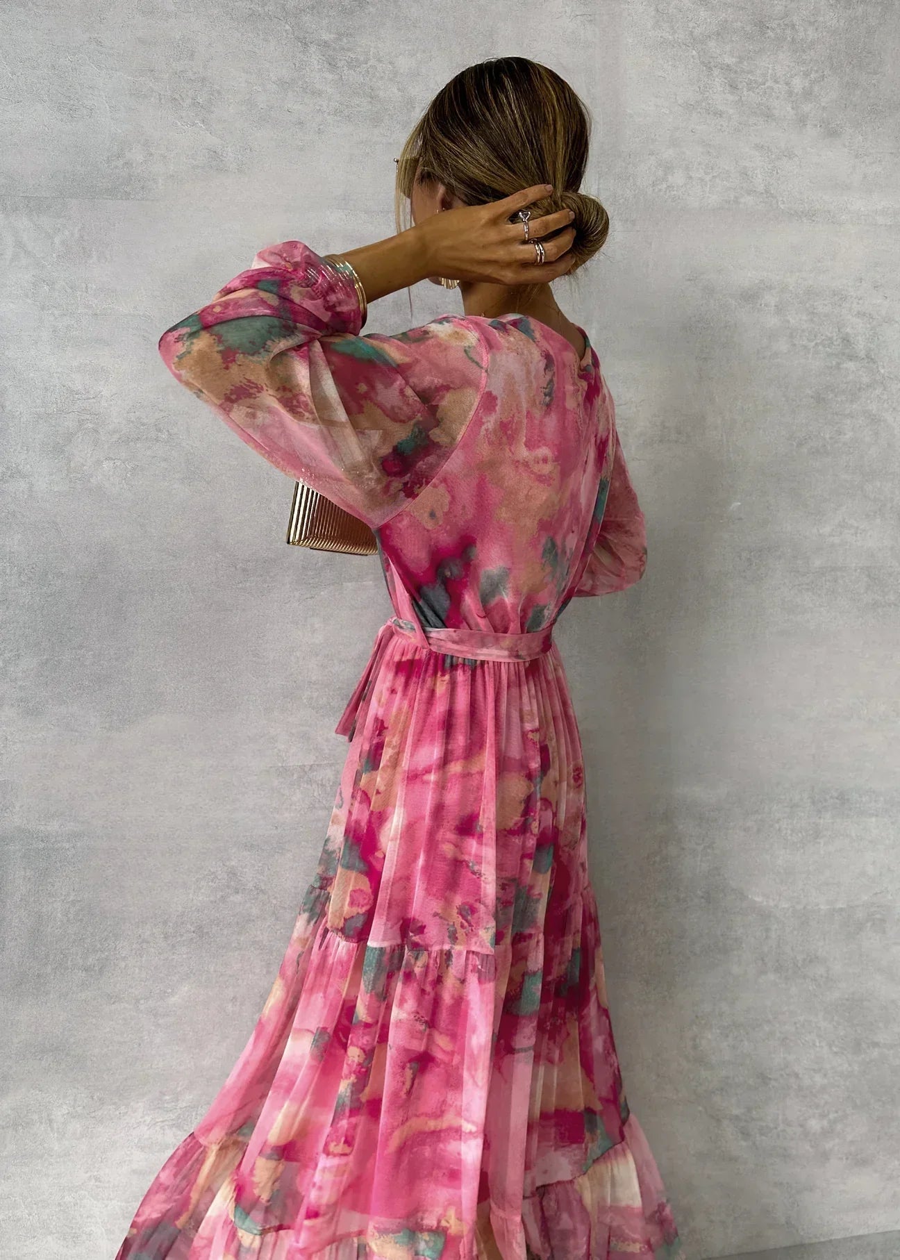 Claire | Robe Maxi Évasée Florale Tendance Été Élégant