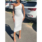 Claire | Robe Midi Asymétrique Tendance Élégant