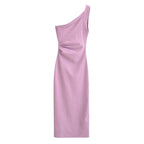 Claire | Robe Midi Asymétrique Tendance Élégant