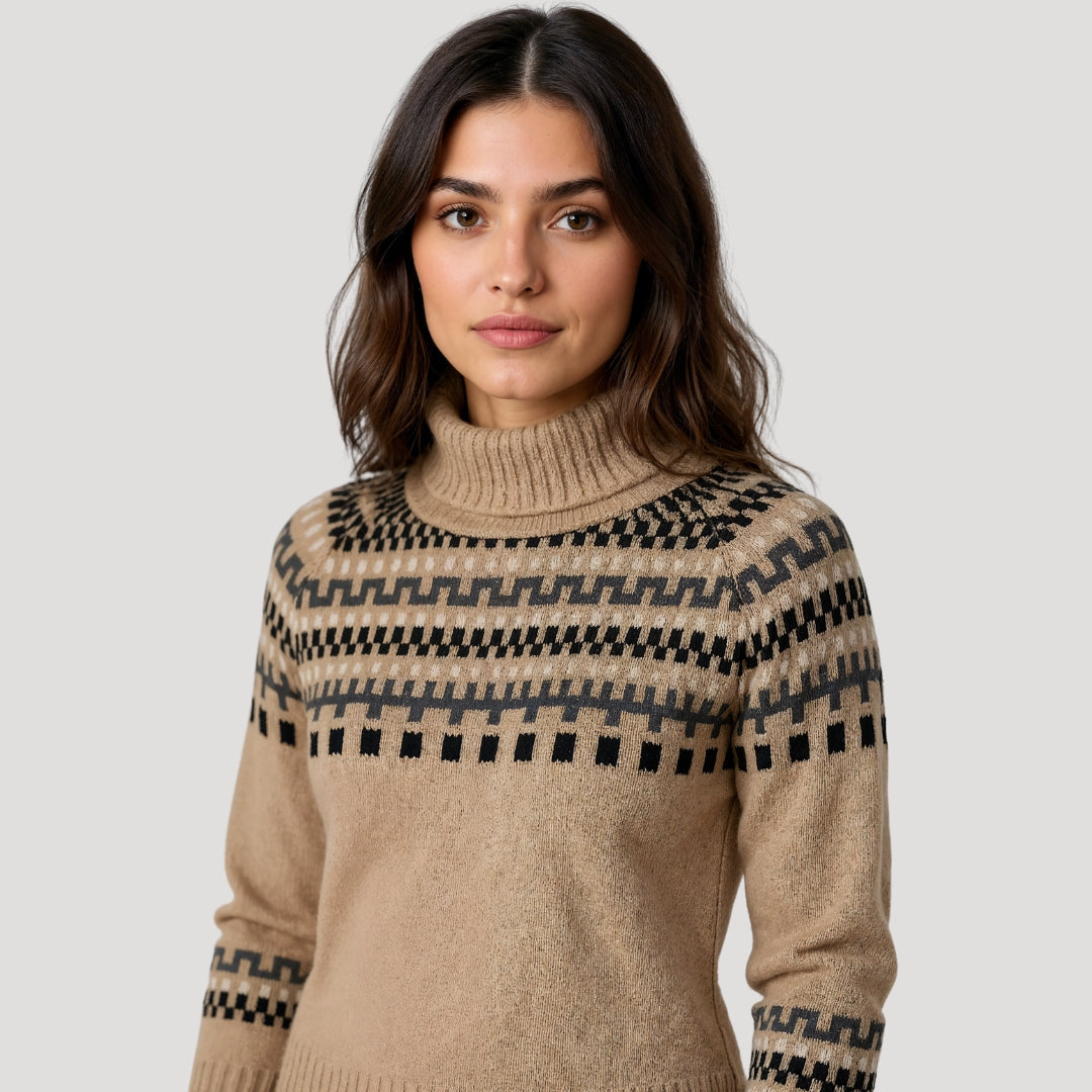 Claire | Pull Oversized en Tricot Fair Isle Printanier