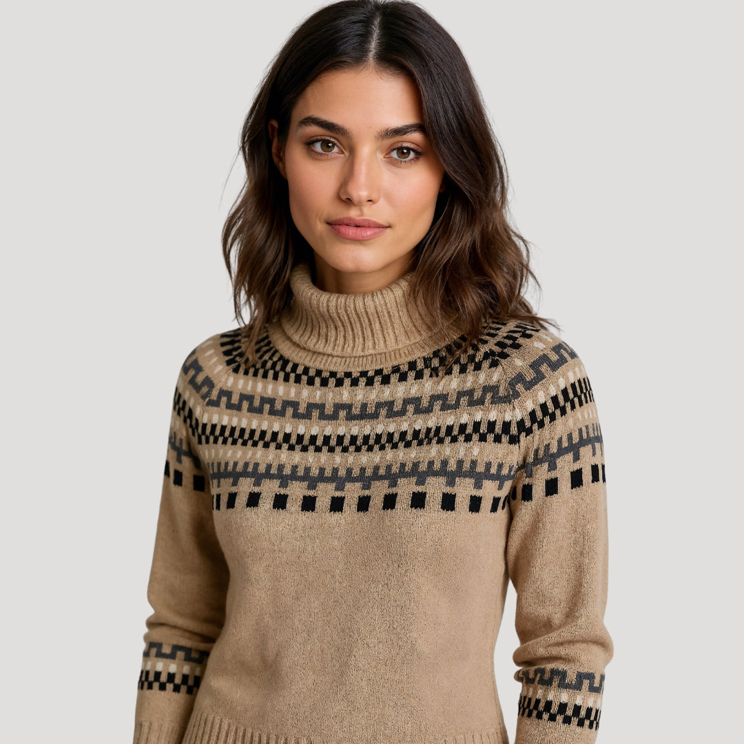 Claire | Pull Oversized en Tricot Fair Isle Printanier