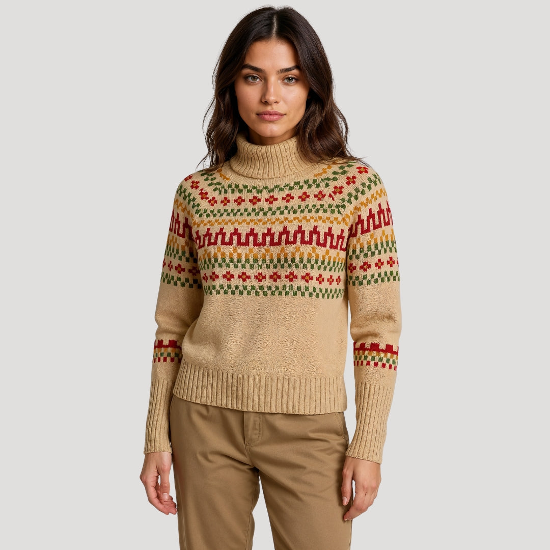 Claire | Pull Oversized en Tricot Fair Isle Printanier