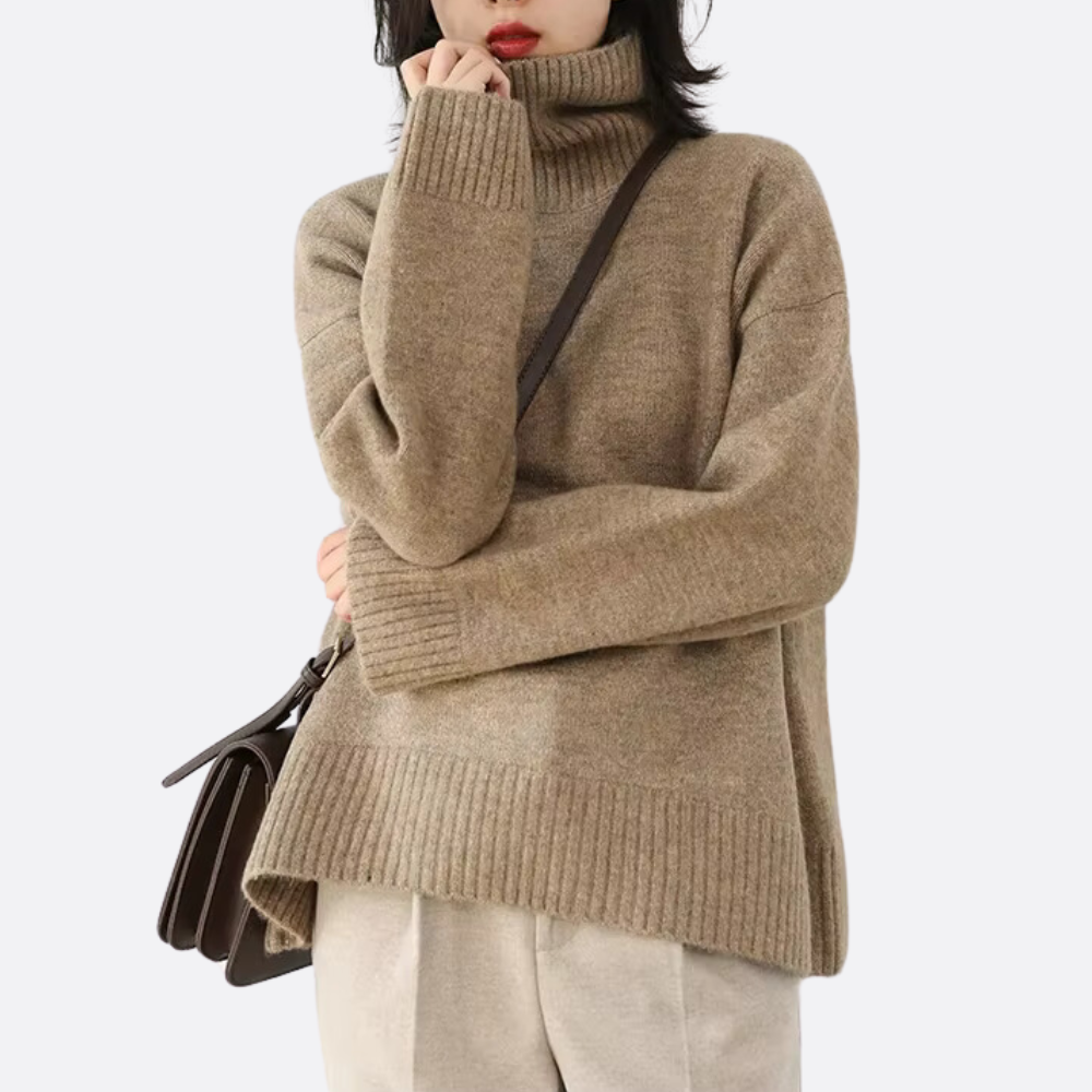 Chloé | Pull Oversized Col Roulé Tendance Effortless