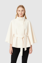 Sofia – Manteau laine femme à col élégant