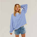 Camille | Pull Oversize Rayé Tendance Printanier