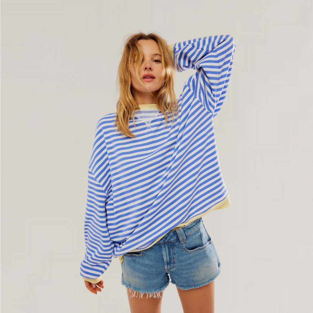 Camille | Pull Oversize Rayé Tendance Printanier