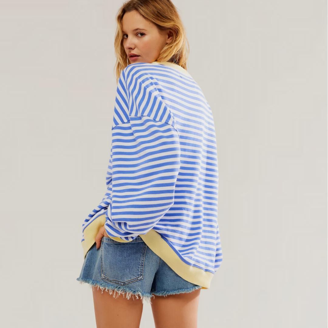 Camille | Pull Oversize Rayé Tendance Printanier
