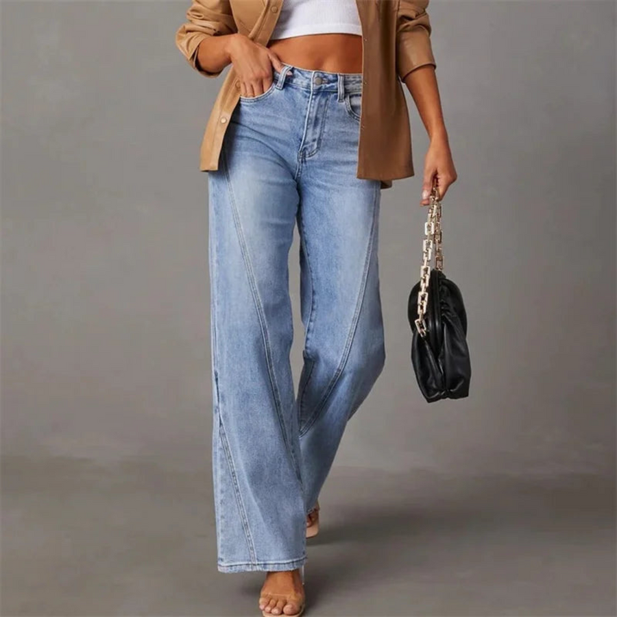 Jean Droit Taille Haute Tendance pour Printemps