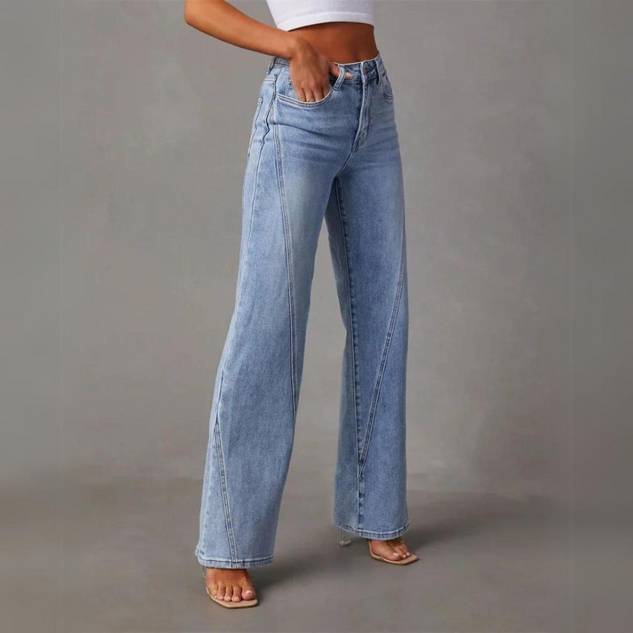 Jean Droit Taille Haute Tendance pour Printemps