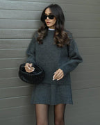 Léa™ | Ensemble Pull & Jupe en Maille Élégante