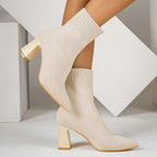 Juliette | Bottines Élégantes à Bout Pointu & Talon Carré