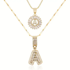 Initial Necklace in Moissanite