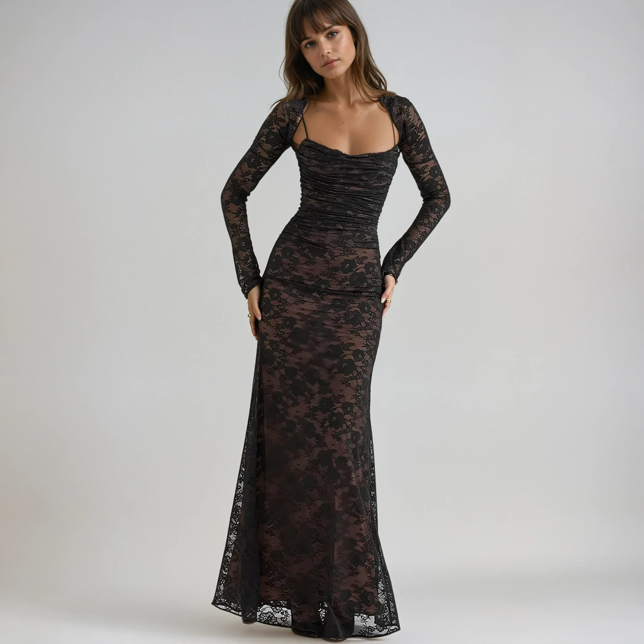 Livilla | Robe Maxi en Dentelle Tendance Élégante