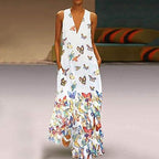 Caroline - Robe Maxi d'Été Légère – Blanc