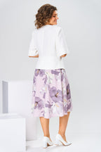 Florence - Robe Mi-Longue Femme Élégante Fleurie