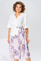 Florence - Robe Mi-Longue Femme Élégante Fleurie